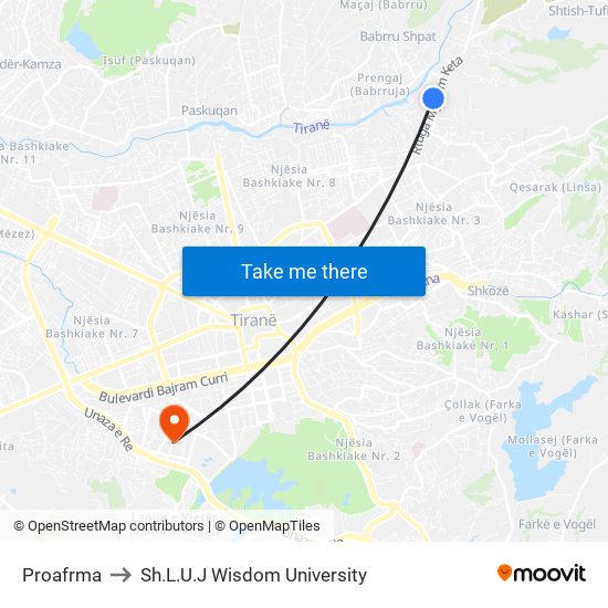 Proafrma to Sh.L.U.J Wisdom University map