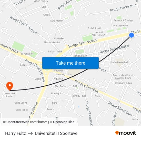 Harry Fultz to Universiteti I Sporteve map