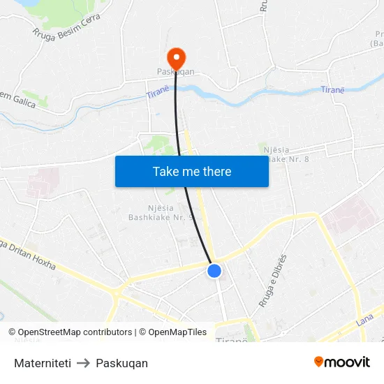 Materniteti to Paskuqan map