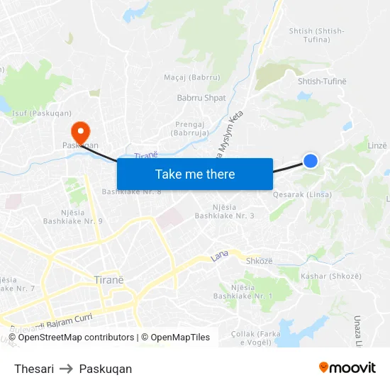 Thesari to Paskuqan map