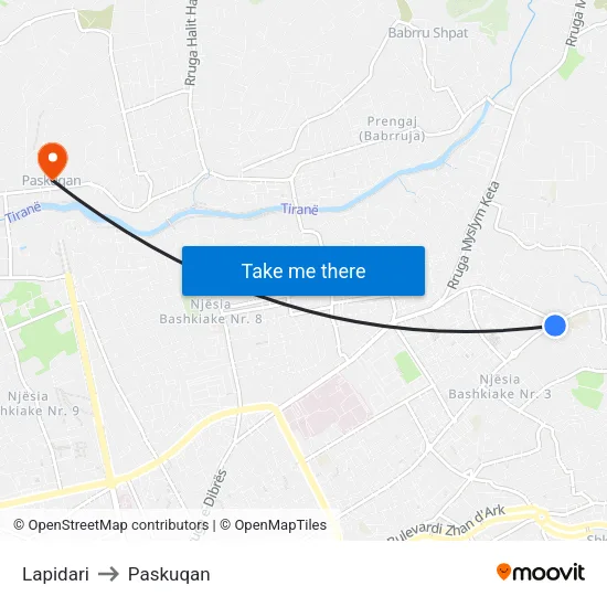 Lapidari to Paskuqan map