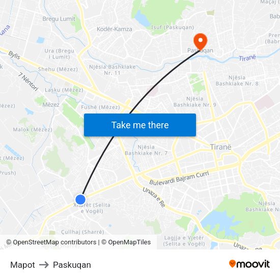 Mapot to Paskuqan map