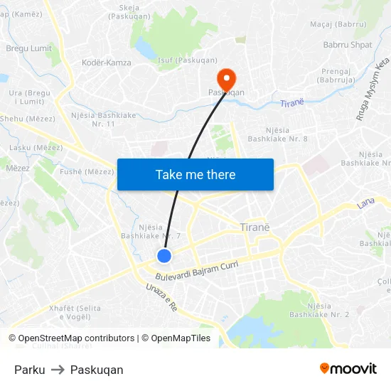Parku to Paskuqan map