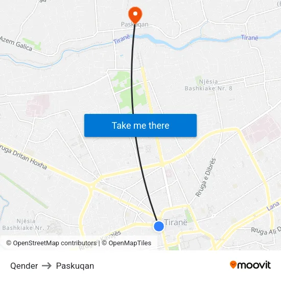 Qender to Paskuqan map