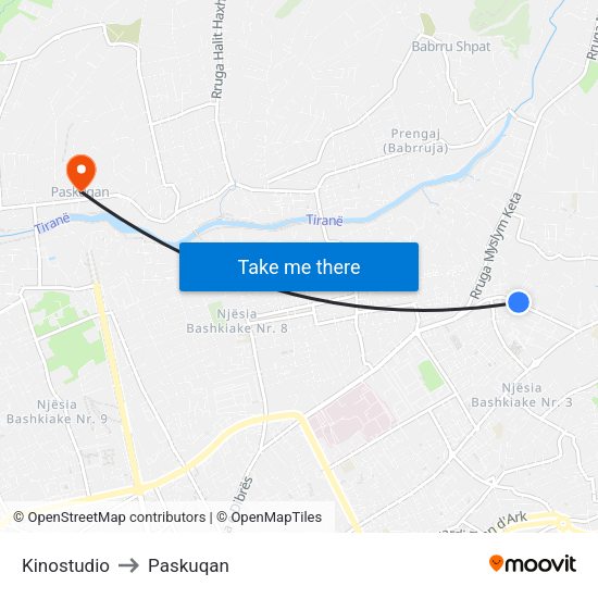 Kinostudio to Paskuqan map