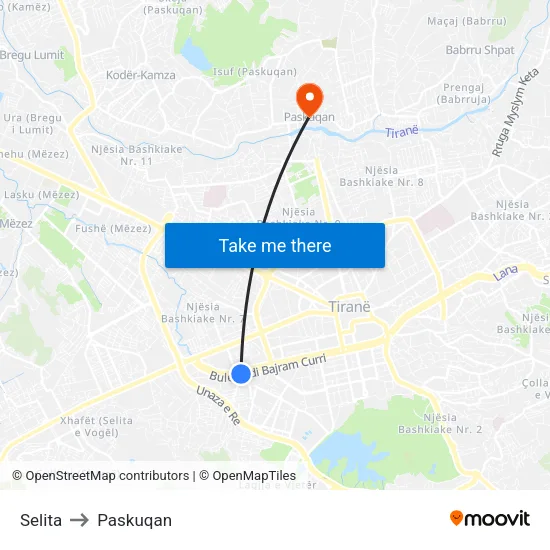 Selita to Paskuqan map