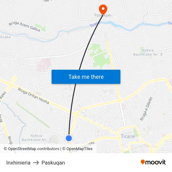 Inxhinieria to Paskuqan map