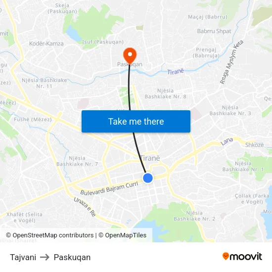 Tajvani to Paskuqan map