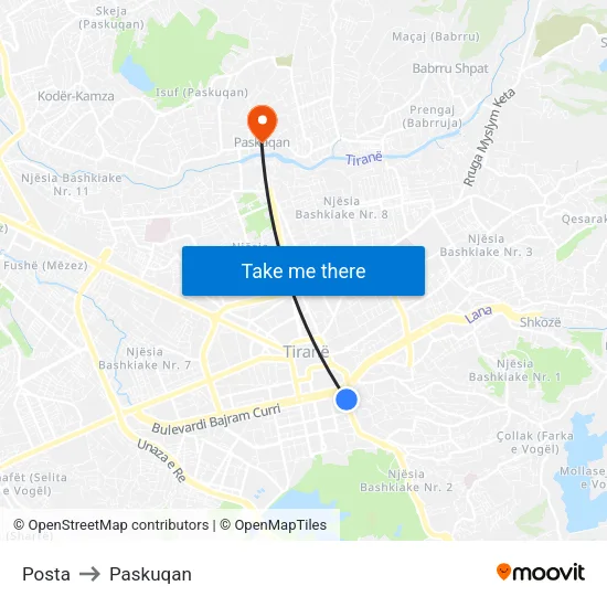 Posta to Paskuqan map