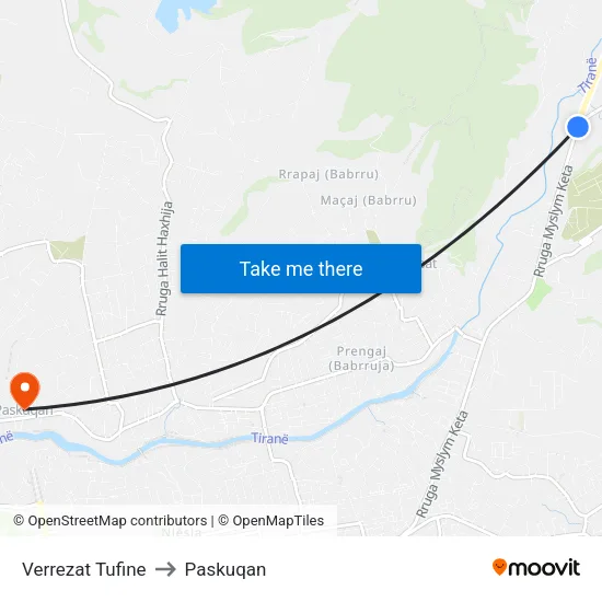 Verrezat Tufine to Paskuqan map
