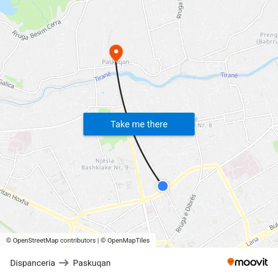 Dispanceria to Paskuqan map