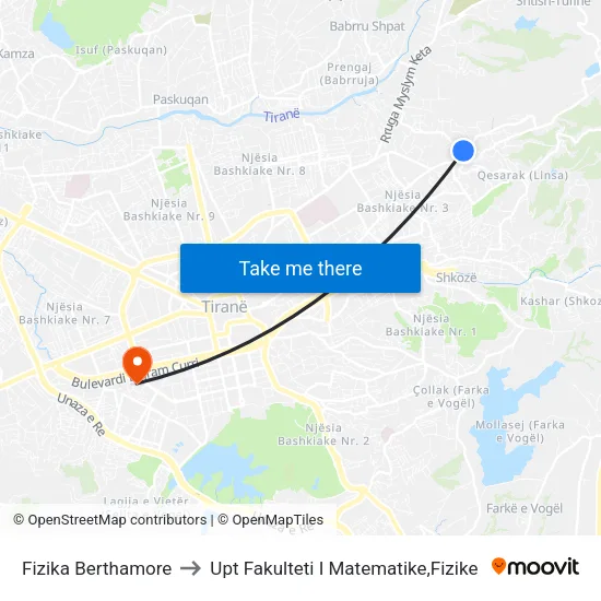 Fizika Berthamore to Upt Fakulteti I Matematike,Fizike map