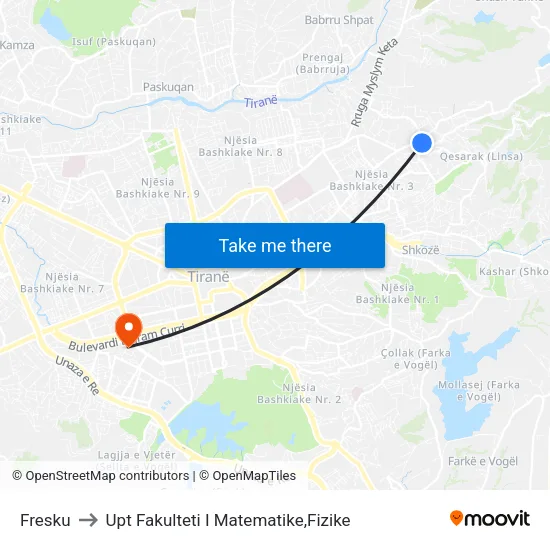 Fresku to Upt Fakulteti I Matematike,Fizike map