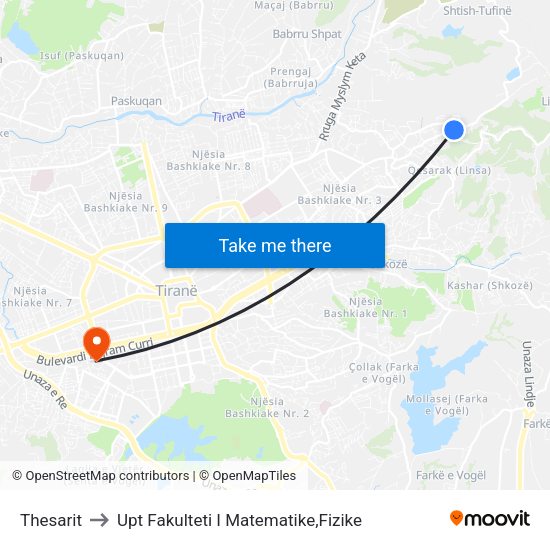 Thesarit to Upt Fakulteti I Matematike,Fizike map
