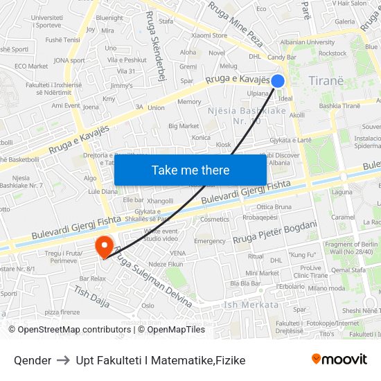 Qender to Upt Fakulteti I Matematike,Fizike map