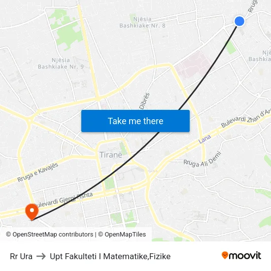 Rr Ura to Upt Fakulteti I Matematike,Fizike map
