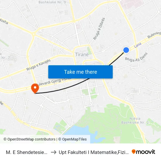 M. E Shendetesiese to Upt Fakulteti I Matematike,Fizike map