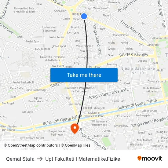 Qemal Stafa to Upt Fakulteti I Matematike,Fizike map