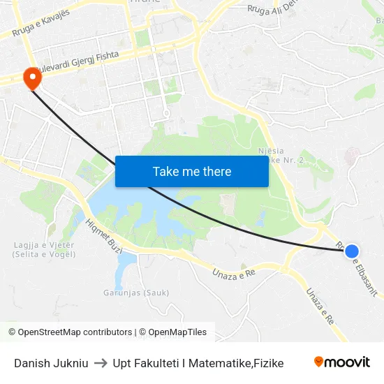 Danish Jukniu to Upt Fakulteti I Matematike,Fizike map