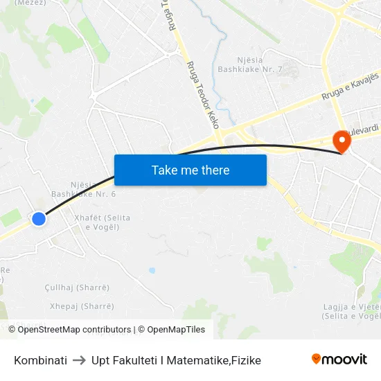 Kombinati to Upt Fakulteti I Matematike,Fizike map
