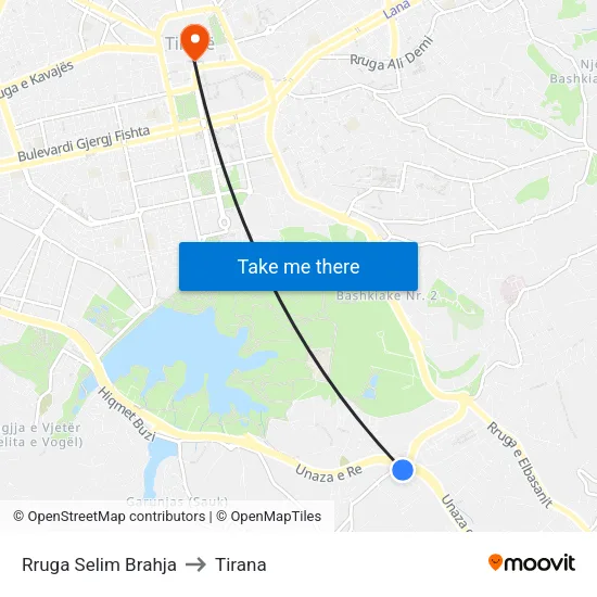 Rruga Selim Brahja to Tirana map