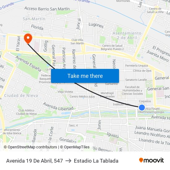 Avenida 19 De Abril, 547 to Estadio La Tablada map