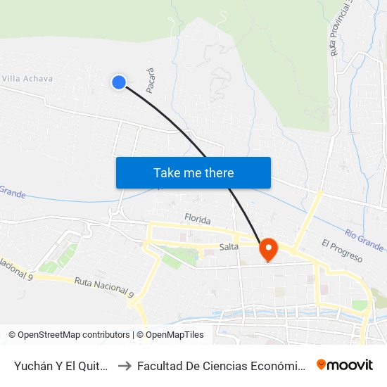 Yuchán Y El Quitupi to Facultad De Ciencias Económicas map