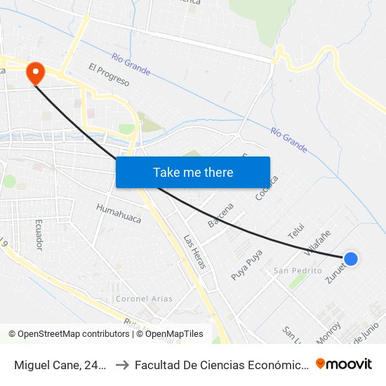 Miguel Cane, 2425 to Facultad De Ciencias Económicas map