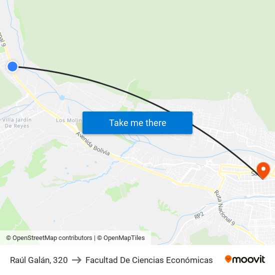 Raúl Galán, 320 to Facultad De Ciencias Económicas map