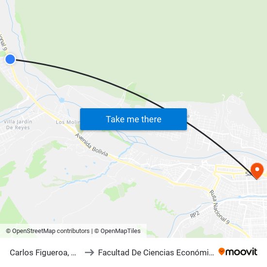 Carlos Figueroa, 179 to Facultad De Ciencias Económicas map