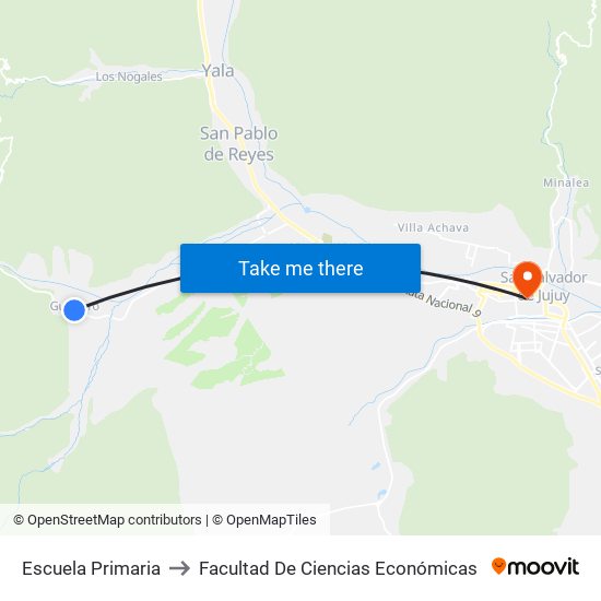 Escuela Primaria to Facultad De Ciencias Económicas map