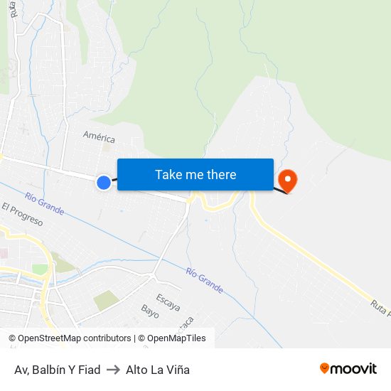 Av, Balbín Y Fiad to Alto La Viña map