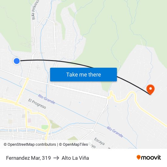 Fernandez Mar, 319 to Alto La Viña map