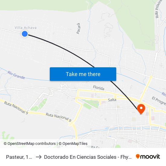 Pasteur, 1121 to Doctorado En Ciencias Sociales - Fhycs - Unju map