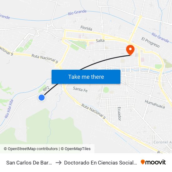 San Carlos De Bariloche, 490 to Doctorado En Ciencias Sociales - Fhycs - Unju map