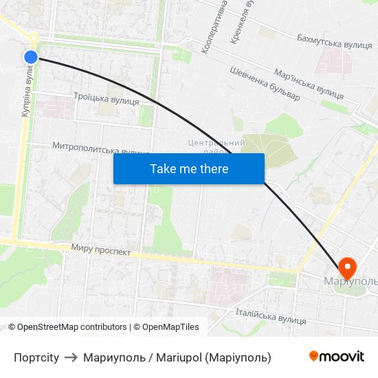 Портcity to Мариуполь / Mariupol (Маріуполь) map