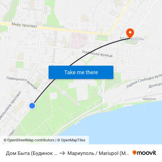 Дом Быта (Будинок Побуту) to Мариуполь / Mariupol (Маріуполь) map