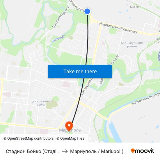 Стадион Бойко (Стадіон Бойка) to Мариуполь / Mariupol (Маріуполь) map