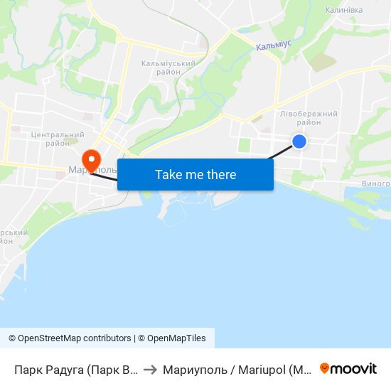 Парк Радуга (Парк Веселка) to Мариуполь / Mariupol (Маріуполь) map