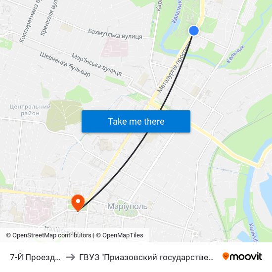 7-Й Проезд (7-Й Проїзд) to ГВУЗ "Приазовский государственный технический университет" map
