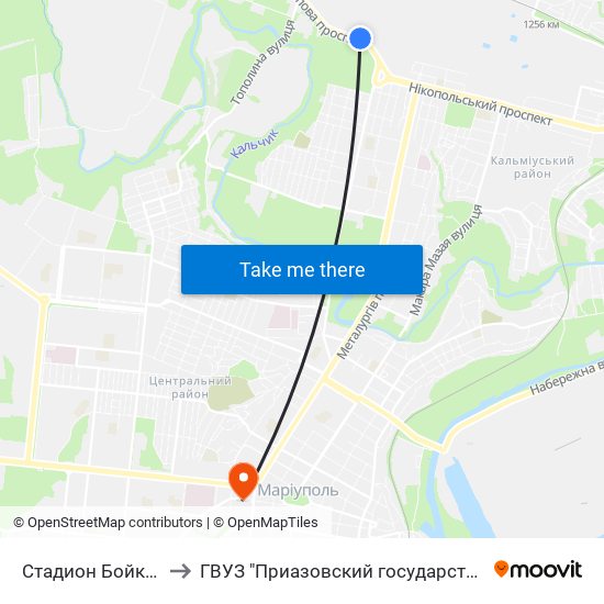 Стадион Бойко (Стадіон Бойка) to ГВУЗ "Приазовский государственный технический университет" map
