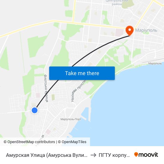 Амурская Улица (Амурська Вулиця) to ПГТУ корпус 1 map