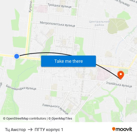 Тц Амстор to ПГТУ корпус 1 map