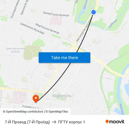 7-Й Проезд (7-Й Проїзд) to ПГТУ корпус 1 map
