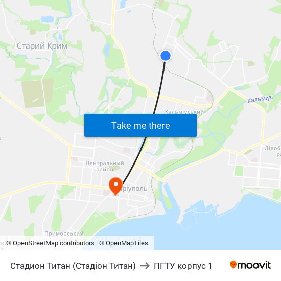 Стадион Титан (Стадіон Титан) to ПГТУ корпус 1 map