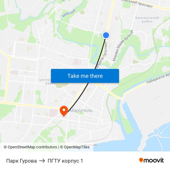 Парк Гурова to ПГТУ корпус 1 map