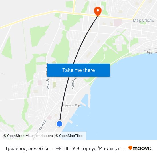 Грязеводолечебница (Грязеводолікарня) to ПГТУ 9 корпус "Институт Экономики и Менеджмента" map