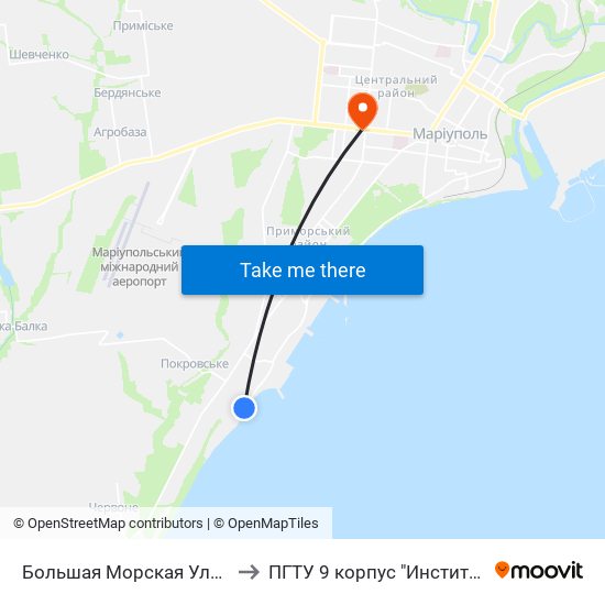Большая Морская Улица (Велика Морська Вулиця) to ПГТУ 9 корпус "Институт Экономики и Менеджмента" map