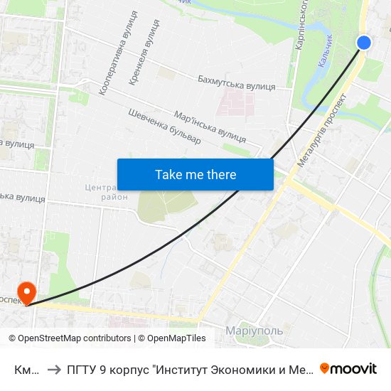 Кмр 5 to ПГТУ 9 корпус "Институт Экономики и Менеджмента" map