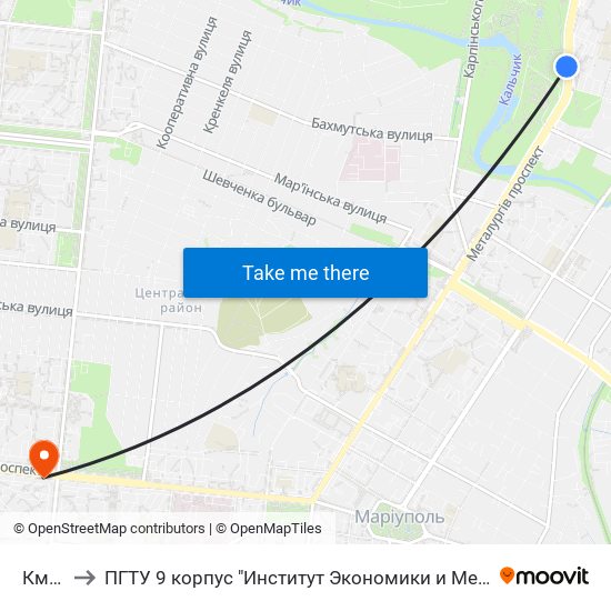 Кмр 5 to ПГТУ 9 корпус "Институт Экономики и Менеджмента" map